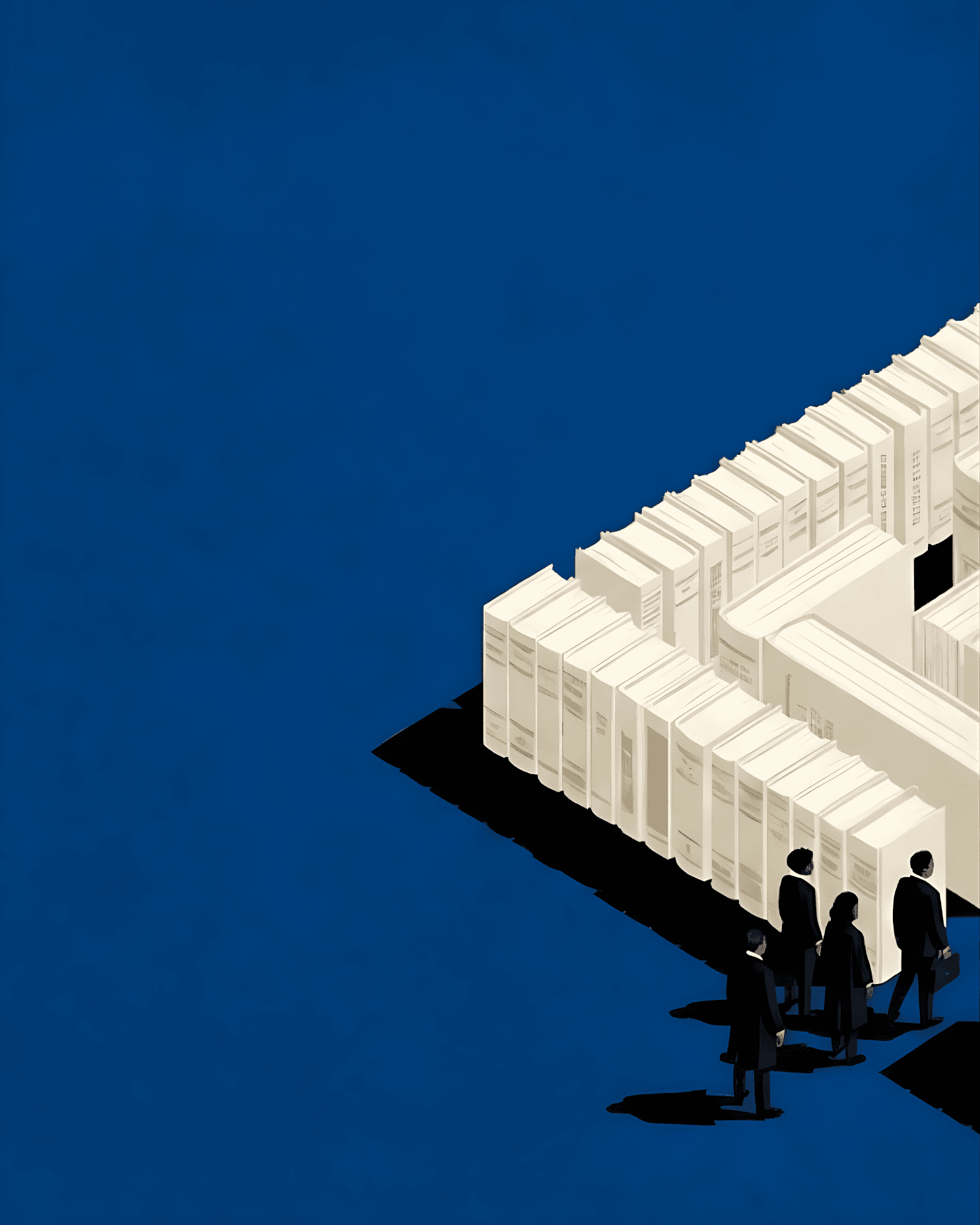Legal knowledge maze illustration